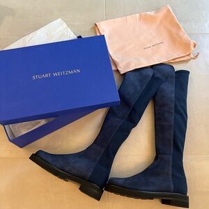 Stuart Weitzman Blue Over-the-Knee Boots (Style: 5050 Lift)